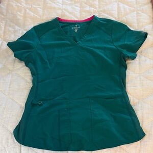 Med Couture Hunter Green Scrub Top